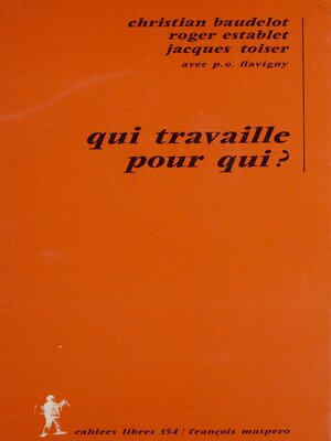 cover image of Qui travaille pour qui ?
